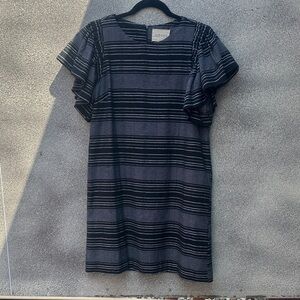 Moon River Striped Black and Gray Dress Size XS